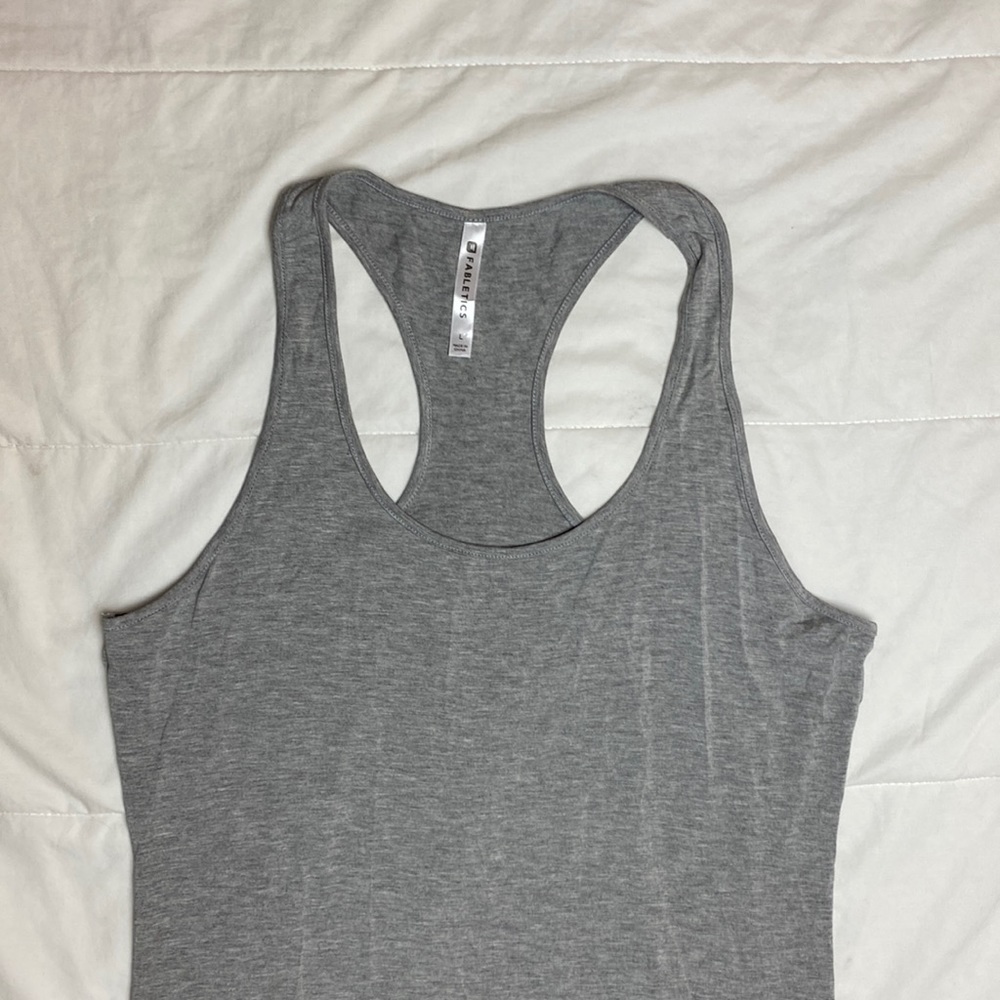 Fabletics gray maxi tank dress